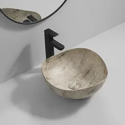 Умивальник накладний Mixxus Premium Wave-0103 marble 380x380x170 мм MP6532, Мармур - мініатюра 7