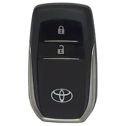 Чохол ключа Toyota білий+золота окантовка (2 кнопки) TPU - мініатюра 2