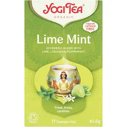Чай трав’яний Yogi Tea Lime Mint з прянощами Лайм-М’ята органічний, 17 пакетиків