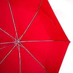 Жіноча складана парасолька механічна Happy Rain 97 см червона