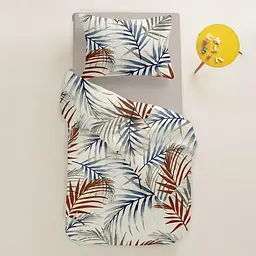Дитяча постільна білизна в ліжечко BEIGE FOLIAGE CS3, бежевий (FoliageColorMilk_Quartz_140) - мініатюра 2
