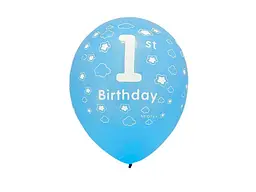 Кульки PELICAN 12 (30 см) 1st Birthday (10шт/уп) 5-стор. хлопчик - мініатюра 3