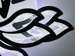 Стельовий світильник LED Diasha 2455/6+3BK, 140W, 3200K-6000K, чорний метал, сучасний стиль з пультом та диммером - мініатюра 5