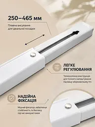 Кронштейн для мікрохвильової печі телескопічний 250–465 мм, настінна регульована підставка (49676255) - мініатюра 5