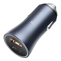 АЗП Baseus Golden Contactor Pro Dual Quick Charger Car Charger U + C 40W Dark Gray