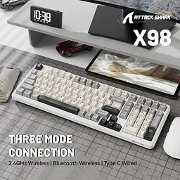 Ігрова механічна клавіатура ATTACK SHARK X98, Білий - мініатюра 3