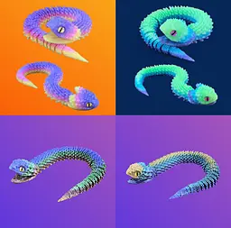 3D Іграшка Змія, 25 см, рухлива, відкриває рот - мініатюра 2