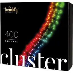 Світлодіодна гірлянда Twinkly Smart LED Cluster RGB 400 чорна (TWC400STP-BEU)