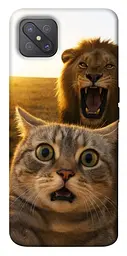 Чохол Demsky Shocked cat and lion для Oppo A92s