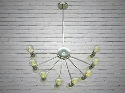 Люстра стельова LED Diasha MTL-16CR Loft, 16 ламп E27, висота 93 см, сучасний стиль для вітальні