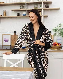 Халат жіночий з плюшевого велюру ексклюзивний Feature 18263 L-XL