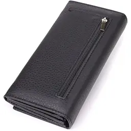 Жіночий вертикальний гаманець із натуральної шкіри ST Leather 23084 чорний - мініатюра 2
