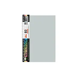 Блокнот А4 АП-1502(Grey) 80 аркушів, пружина збоку
