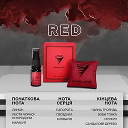Ароматизатор автомобільний Hurricane RED Standart Long NEW (В комплекті Спрей) - мініатюра 2