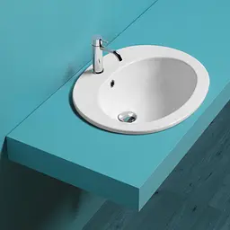 Умивальник Simas Desmo 53.5x45 см Glossy white Білий S52 - мініатюра 2