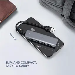 USB Hub UGREEN 4-port 15см USB 3.0 Активний, Metal Plated Shell, Ultra Slim CM219 Сірий - мініатюра 7