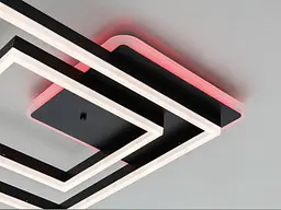 Стельова LED-люстра Diasha 2550BK LED 3color dimmer — чорна, 84 Вт, 55×55 см - мініатюра 6