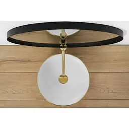 Умивальник Rea Sami 36x36 gold/white (REA-U1801) - мініатюра 5