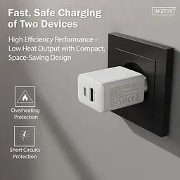 Digitus Зарядний пристрій 1хUSB-C, 1хUSB-A, 20W - мініатюра 4