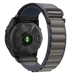 Ремінець для Garmin 20 mm, темно-синій, AlpinaStyle, тканинний поліестеровий ремінець для смарт-годин, дихаючий, для активного відпочинку та спорту, ArmorStandart (ARM85689) - мініатюра 2