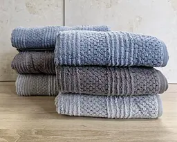 Набір турецьких махрових рушників Cestepe MicroCotton Premium 3 штуки 50x90 + 3 штуки 70х140 Nesha щільність 600 г/м2 - мініатюра 4