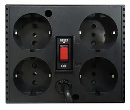 Стабілізатор напруги PowerCom TCA-1200 чорний 4 x Euro - мініатюра 2