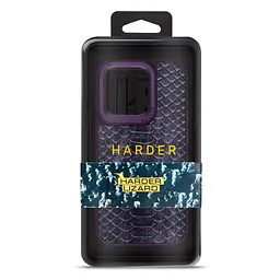 Кожаный чехол для Apple iPhone 15 Pro, Harder Lizard, фиолетовый, термополиуретан ТПУ + экокожа с имитацией кожи ящерицы, панель, защита корпуса, противоударный, микрофибра, рамка вокруг камеры, защита всего корпуса, (ARM76870) - мініатюра 3