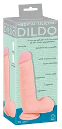 Фалоімітатор Medical Silicone Dildo 20 см тілесний - мініатюра 6