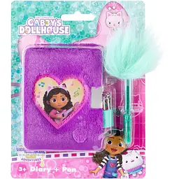 Блокнот Gabby's Dollhouse пухнастий на замочку з ручкою (GD99988)