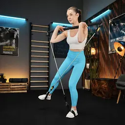 Палиця гімнастична з еспандерами Trex Sport TX-023TS 14-74кг - мініатюра 11