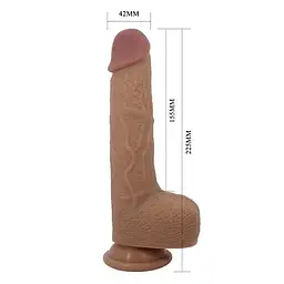 Реалістичний вібратор Pretty Love Tommy Vibrator тілесного кольору - мініатюра 3