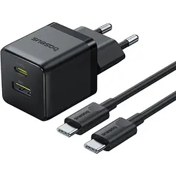 Мережевий зарядний пристрій Baseus Palm C+U 30W EU USB-C to USB-C cable black (P1011160A113-01)