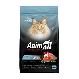 Сухий корм Animall Cat Salmon, White Fish and Turkey для котів з лососем, білою рибою та індичкою 12 кг