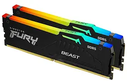 Модуль пам'яті Kingston Fury DDR5 64GB (2x32) 5600MHz Beast RGB (KF556C36BBEAK2-64) - мініатюра 2