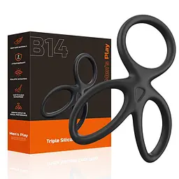 Ерекційне кільце Erospace Men’s Play Triple Silicone Cock Ring B14 - мініатюра 13