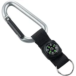 Брелок-карабін Munkees 3228 з компасом Grey (1012-3228-GY)