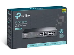 Комутатор TL-SG1016PE 16xGE (8xPoE), 124.4 Вт, WebSmart TP-Link teh0018126 - мініатюра 4