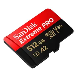Карта пам'яті SanDisk 512 GB microSDXC UHS-I U3 Extreme Pro+SD Adapter (SDSQXCD-512G-GN6MA) - мініатюра 3