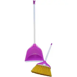 Совок для прибирання Zambak Plastik та щітка з довгими ручками фіолетовий (ZP-129v) - мініатюра 3