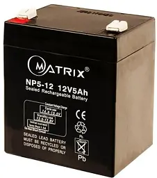 Акумуляторна батарея для ДБЖ Matrix AGM VRLA 12 V / 5 А*ч (NP5-12)