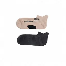 Низькі шкарпетки Naturehike NH21FS014 2 пари (Бежові + чорні) розмір М (36-39) - мініатюра 2