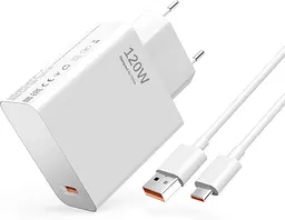 Швидкий зарядний пристрій USB-C 120 Вт для Xiaomi, Redmi та POCO