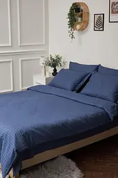 Підковдра Moon&Star Satin Stripe Delfi Blue Полуторна 143x210 см