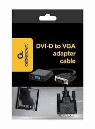 Перехідник Cablexpert DVI-D-VGA, 0.2 м, Black (A-DVID-VGAF-01) - мініатюра 3