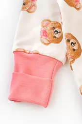 Комбінезон для немовляти з начосом на блискавці Girl Bears - мініатюра 3