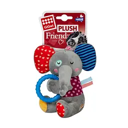 Іграшка для собак GiGwi Plush Friendz Слоненя з кільцем та пищалкою 16 см - мініатюра 2
