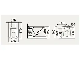 Унітаз підвісний Idevit Vega з кришкою Soft Close SETK2804-0606-071-1-6000, Чорний - мініатюра 2