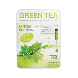 Маска тканинна для обличчя Dabo First Solution Mask Pack Green tea з екстрактом зеленого чаю