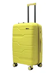 Валіза середня M поліпропілен Milano bag 0306 65×42×28см 56л Жовтий - мініатюра 2