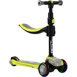 Самокат Best Scooter 60х18х34 см Жовто-сірий 000231425